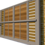 Sliding Gate - Metal Framed with Timber - The Malvern - side