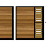 Sliding Gate - Metal Framed with Timber - The Malvern - split