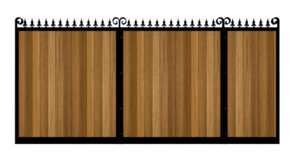 Sliding Gate - Metal Framed with Timber - The Middleton