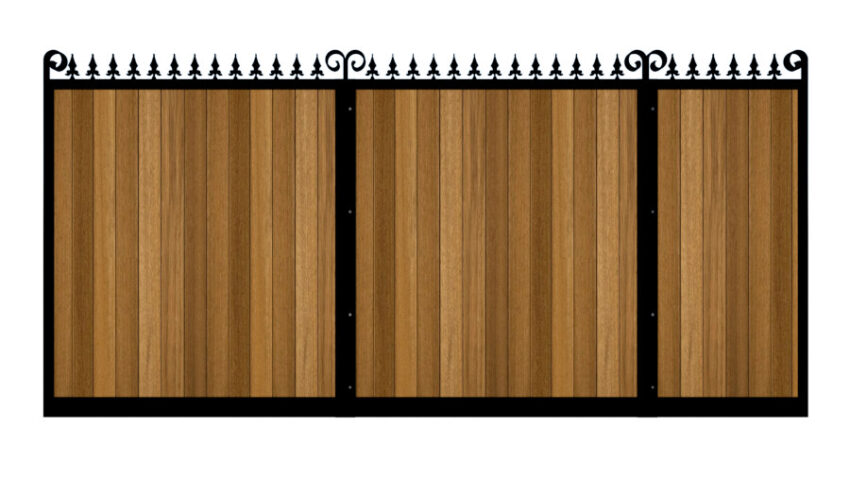 Sliding Gate - Metal Framed with Timber - The Middleton