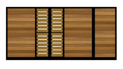 Sliding Gate - Metal Framed with Timber - The Midhurst