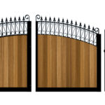 Sliding Gate - Metal Framed with Timber - The Oxford - split