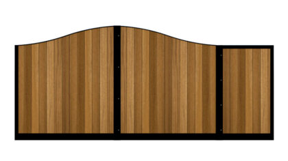 Sliding Gate - Metal Framed with Timber - The Shropshire