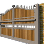 Sliding Gate - Metal Framed with Timber - The Waltham Forest - side