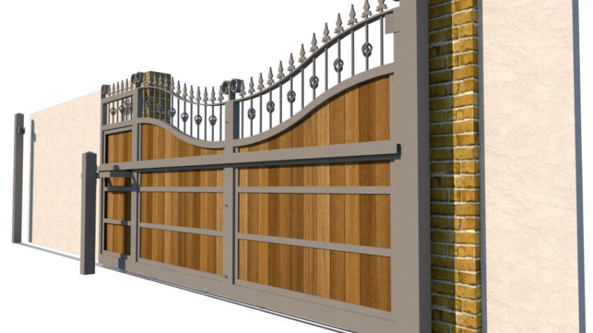 Sliding Gate - Metal Framed with Timber - The Westfield - side