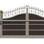 Sliding Gate in Composite - The Aberdeen - rear