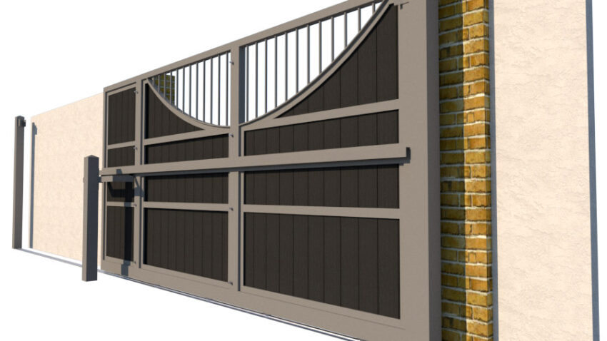 Sliding Gate in Composite - The Lyndhurst - side