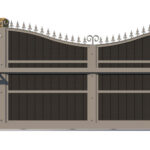 Sliding Gate in Composite - The Portsmouth - rear