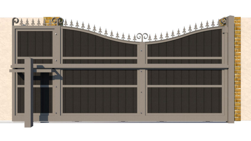 Sliding Gate in Composite - The Portsmouth - rear