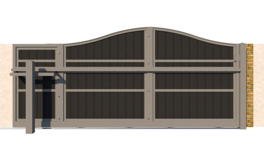 Sliding Gate in Composite - The Shropshire - rear