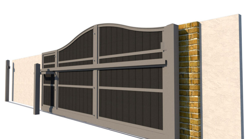 Sliding Gate in Composite - The Shropshire - side