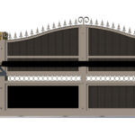 Sliding Gate in Composite - The Southwark - rear