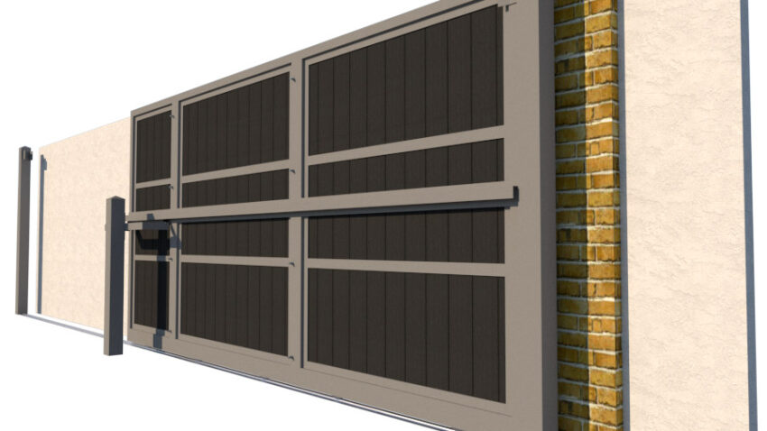 Sliding Gate in Composite - The York - rear 1