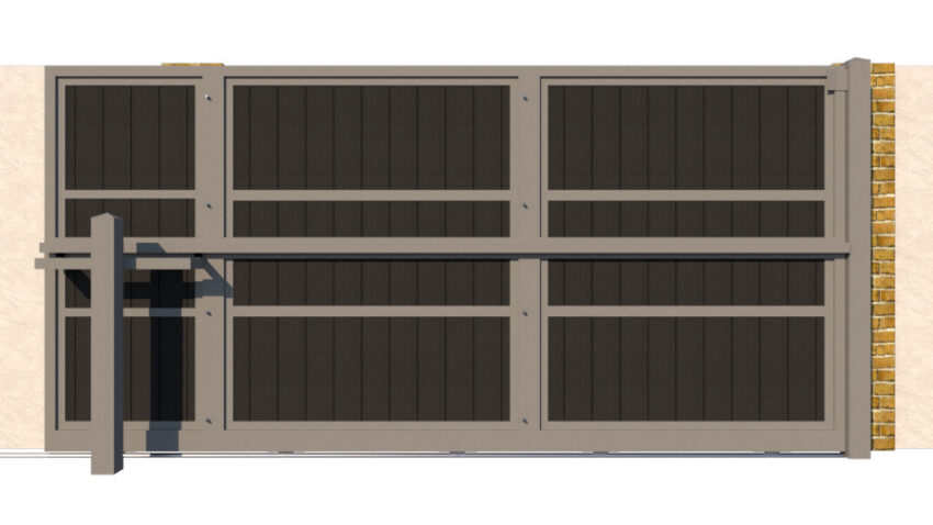 Sliding Gate in Composite - The York - rear