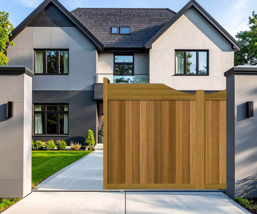 Sliding Gates in Hardwood - Flat Top - The Comptonwood open