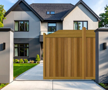 Sliding Gates in Hardwood The Abbeywood open