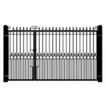 Split Metal Gates for Driveway - The Arundel - closed