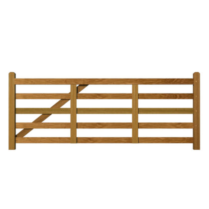 Straight Rail Field Gate in Hardwood