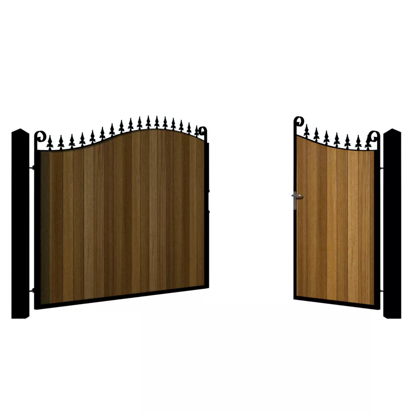 Stratford Iroko Split Driveway Gate