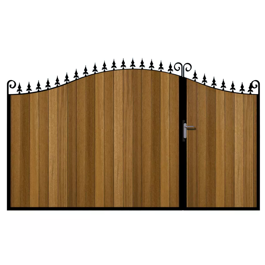 Stratford Iroko Split Driveway Gate