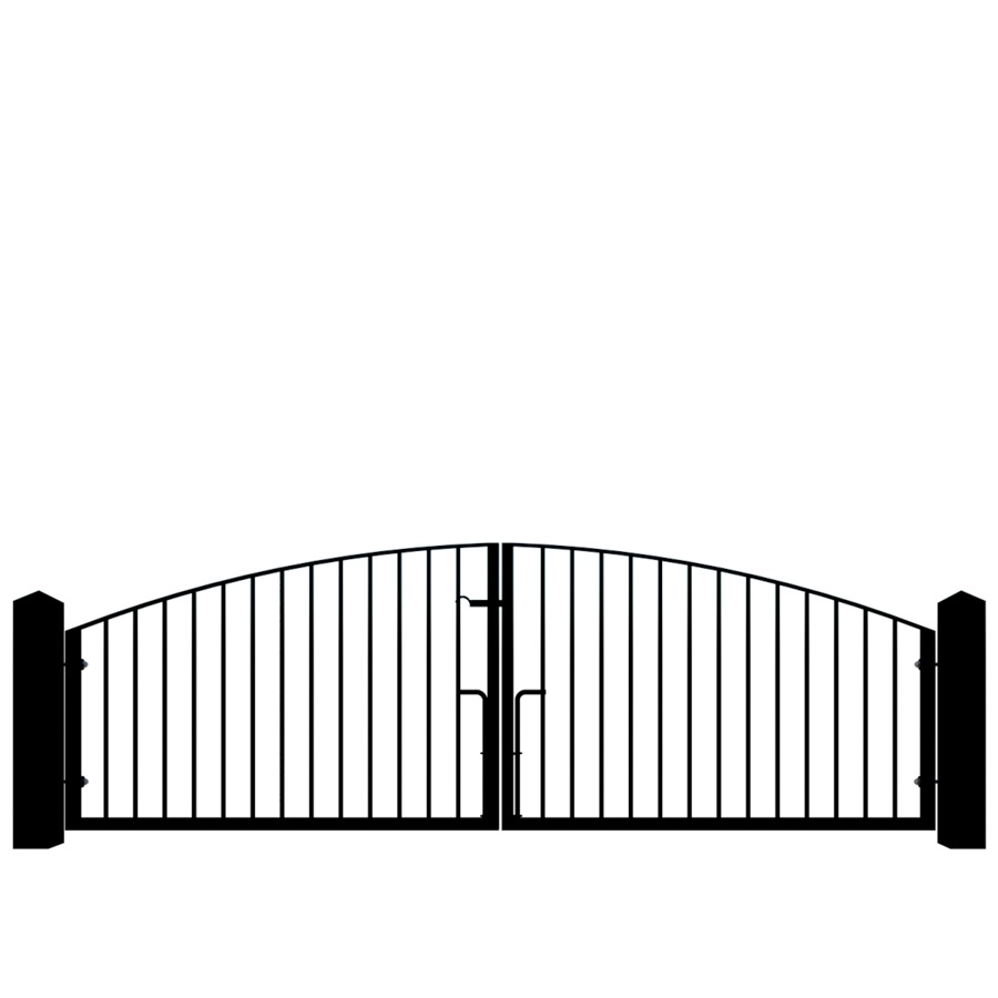 The Bude Low metal driveway gate