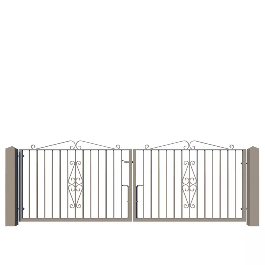 The Cambridge Metal Driveway Gate - showing closed