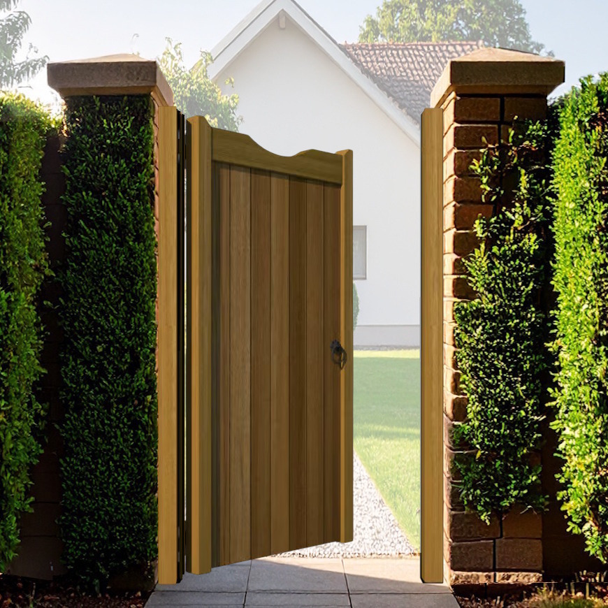 The Comptonwood Hardwood Side Gate - open