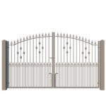 The Hastings metal driveway gate - showing closed
