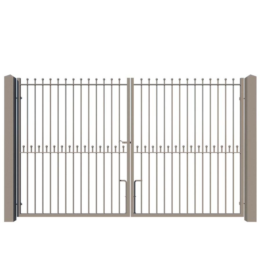 The Heathfield metal driveway gate - showing closed