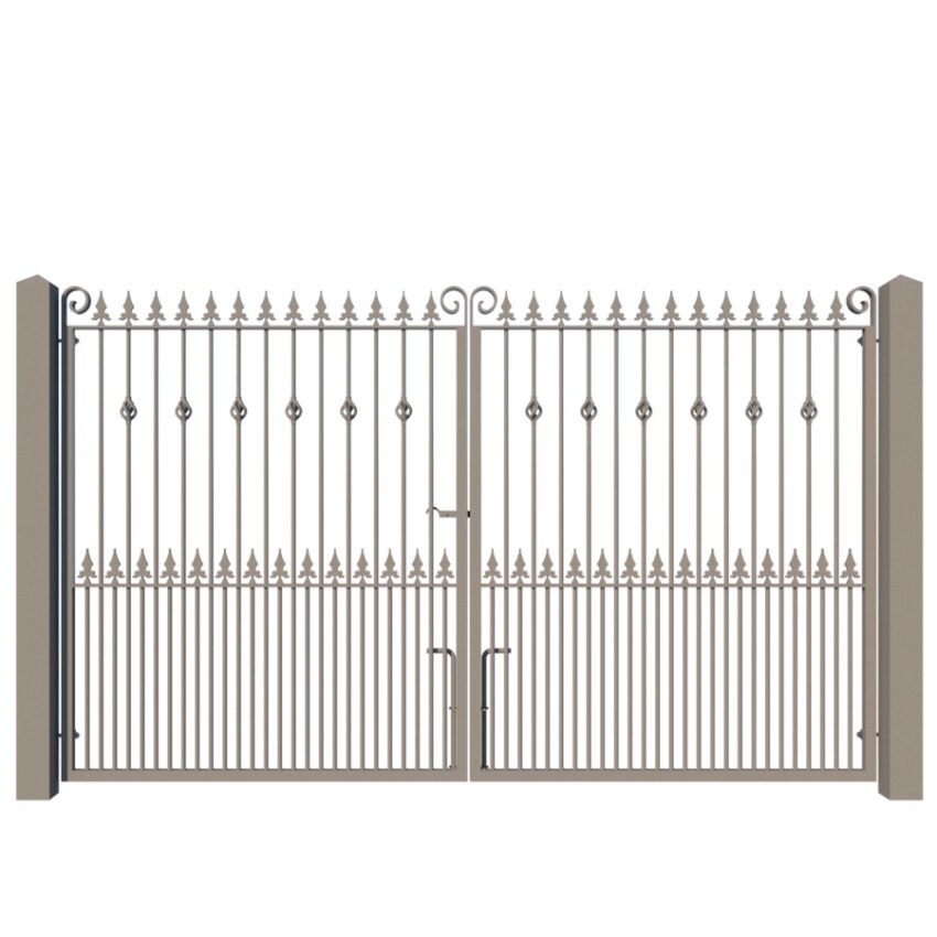 The Sheringham metal driveway gate - closed