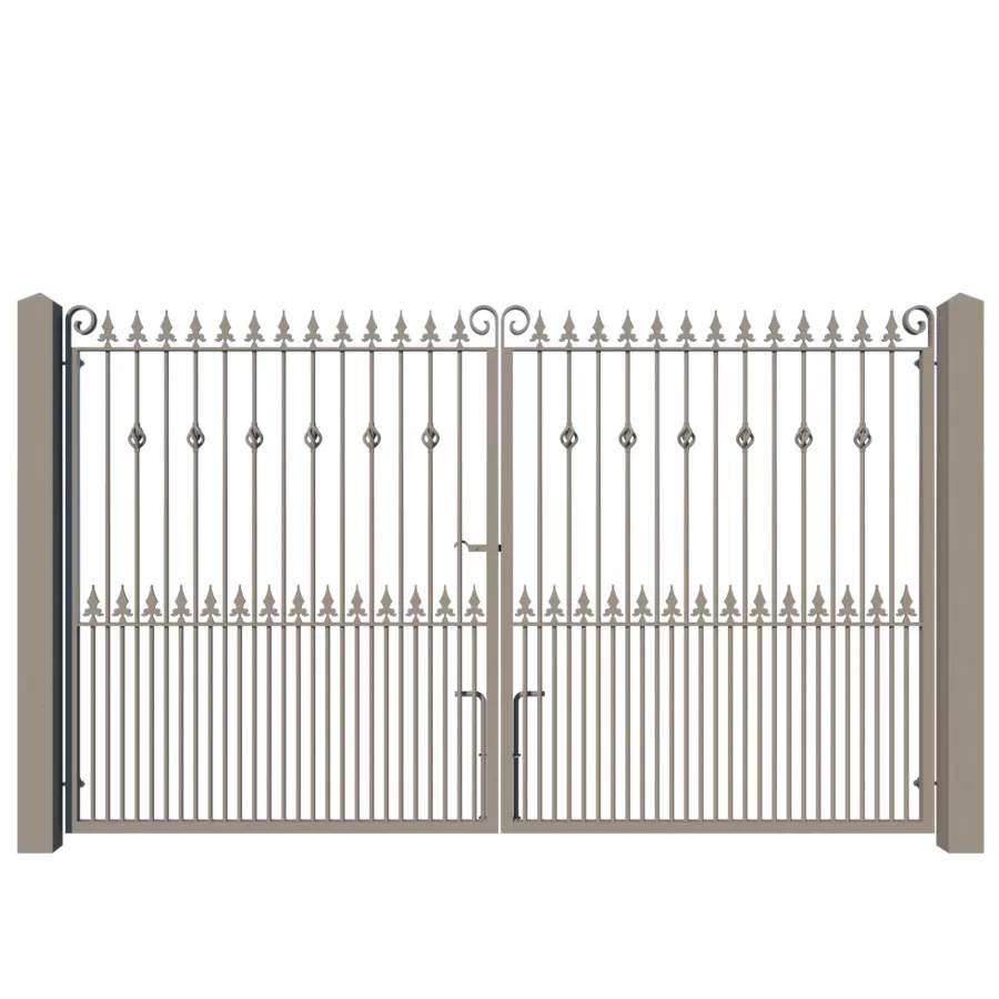 The Sheringham metal driveway gate - closed