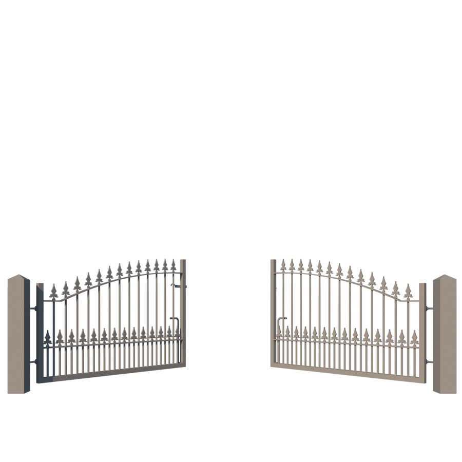 The Surrey Low height metal driveway gate - opening