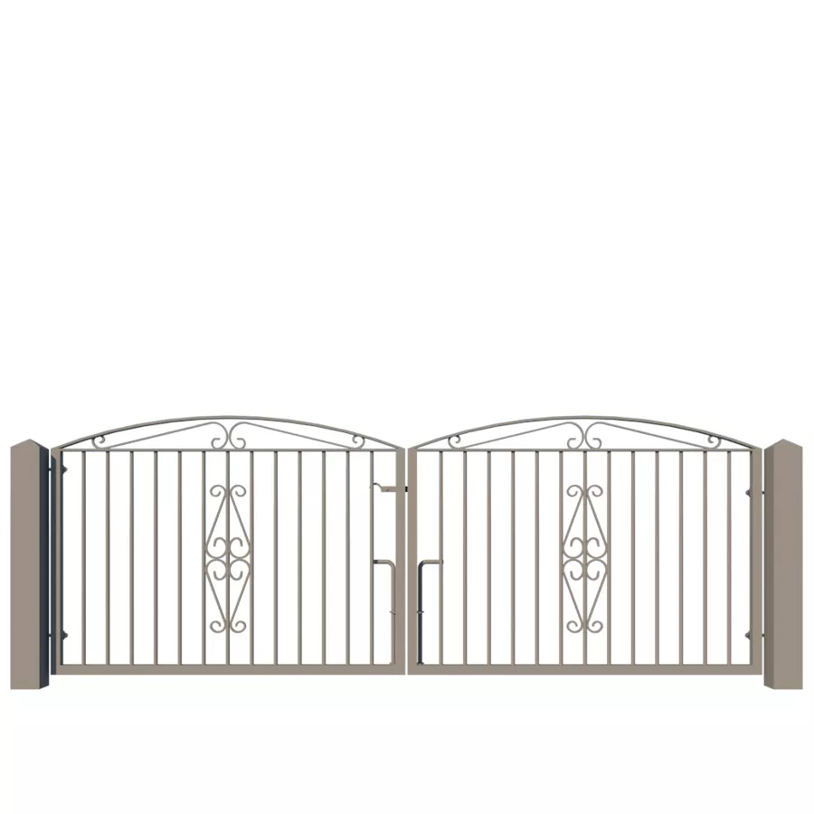 The Taunton metal driveway gate - closed