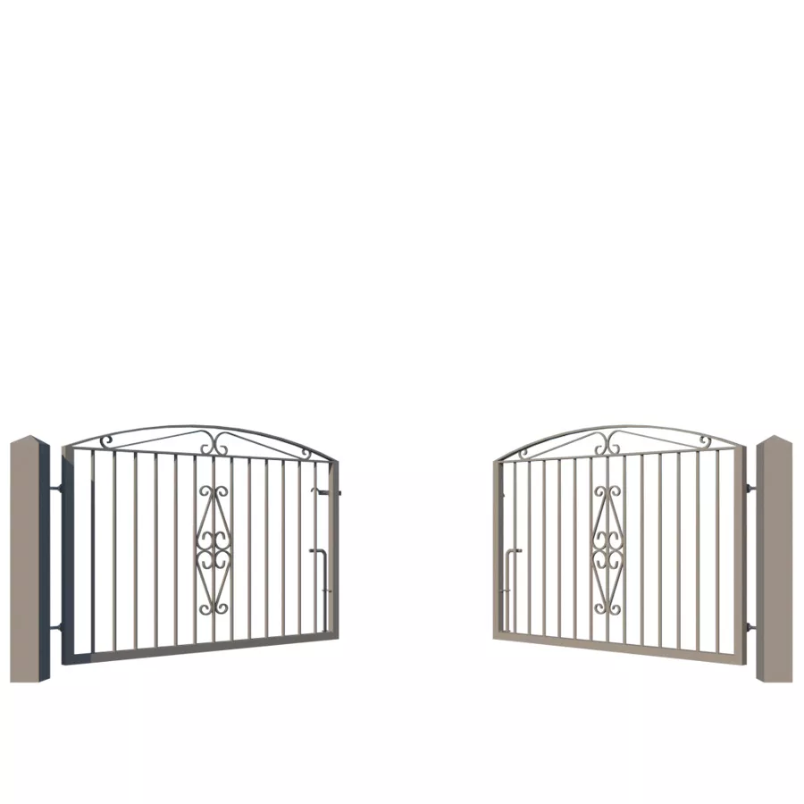 The Taunton metal driveway gate - opening