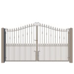 The Wentworth metal driveway gate - showing closed