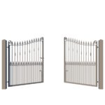 The Wentworth metal driveway gate - showing opening
