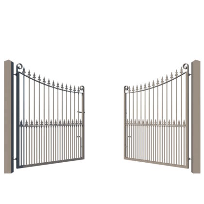 The Winchester metal driveway gate - showing opening