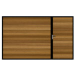 Warwickshire Iroko Split Driveway Gate_Scene 1