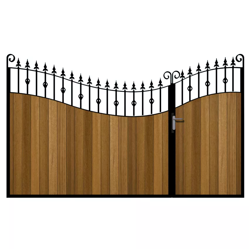Westfield Iroko Split Driveway Gate