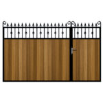 Wilton Iroko Split Driveway Gate