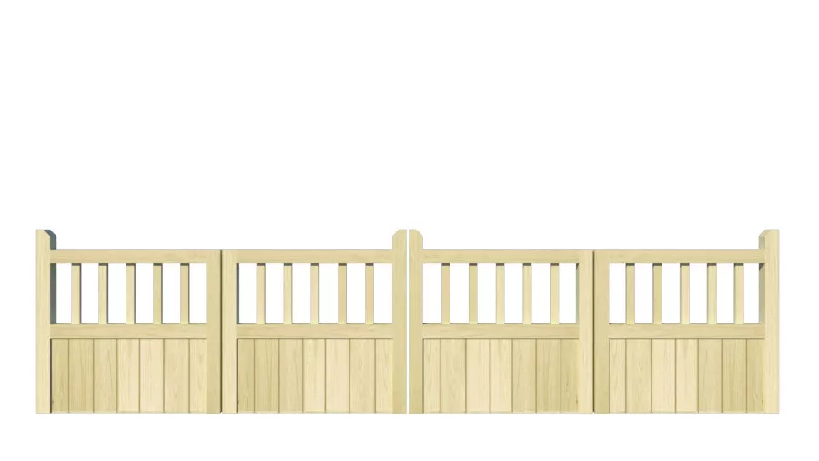 Wooden Bi-fold Driveway Gates - The Baywood