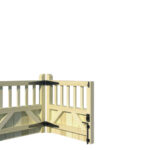 Wooden Bi-fold Driveway Gates - The Baywood - front 1 3 rear