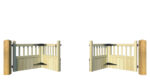 Wooden Bi-fold Driveway Gates - The Baywood - opening