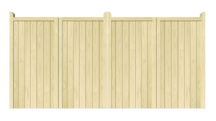 Wooden Bi-fold Driveway Gates - The Brentwood