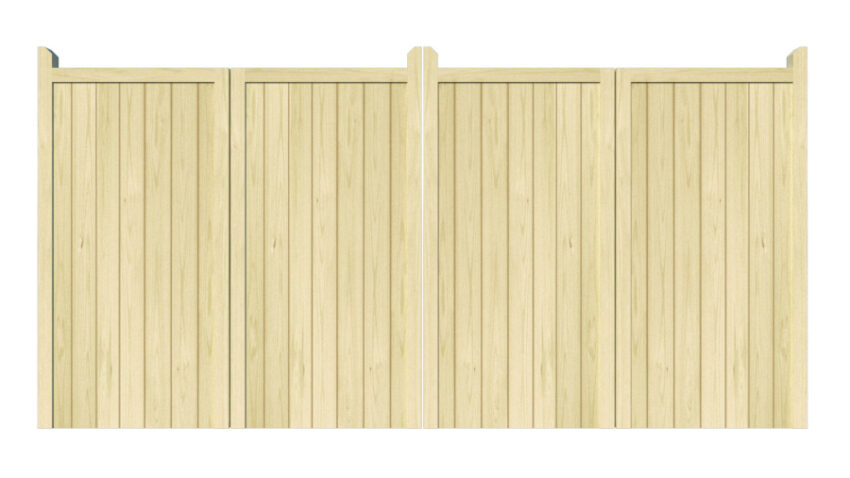 Wooden Bi-fold Driveway Gates - The Brentwood