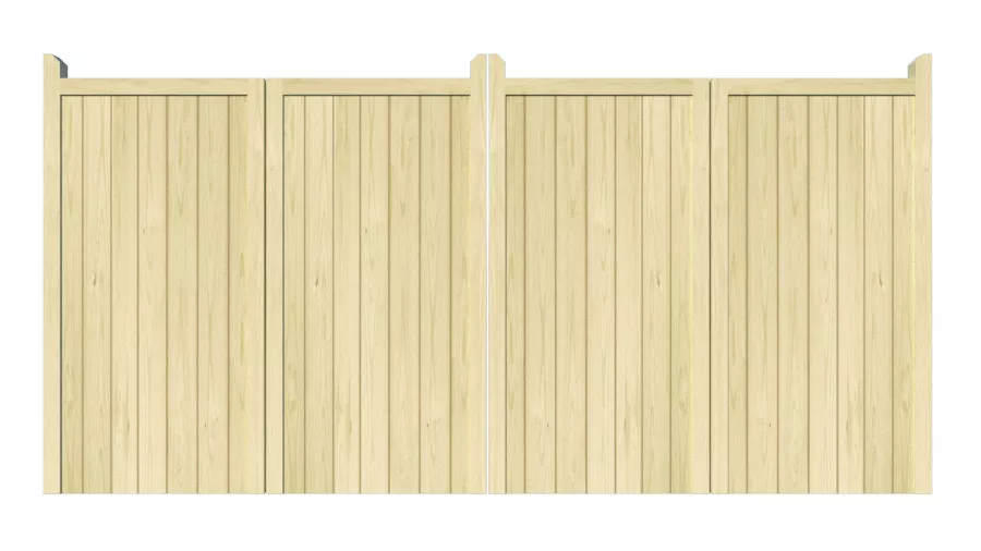 Wooden Bi-fold Driveway Gates - The Brentwood