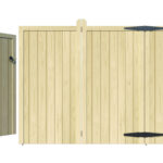Wooden Bi-fold Driveway Gates - The Brentwood - front 1