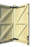 Wooden Bi-fold Driveway Gates - The Brentwood - rear 3 + 1