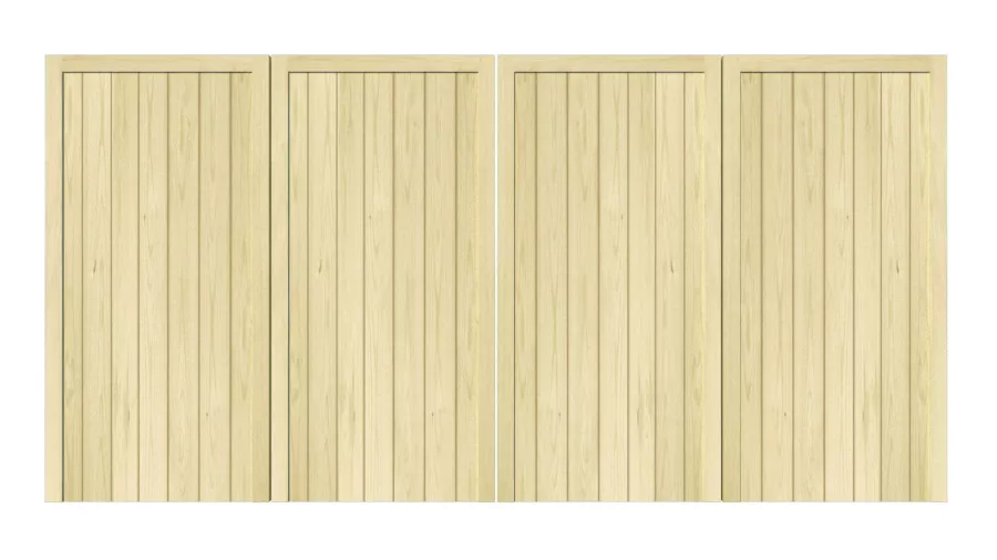 Wooden Bi-fold Driveway Gates - The Guildford