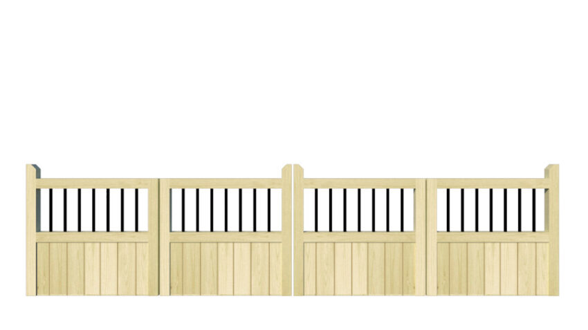 Wooden Bi-fold Driveway Gates - The Shrewsbury